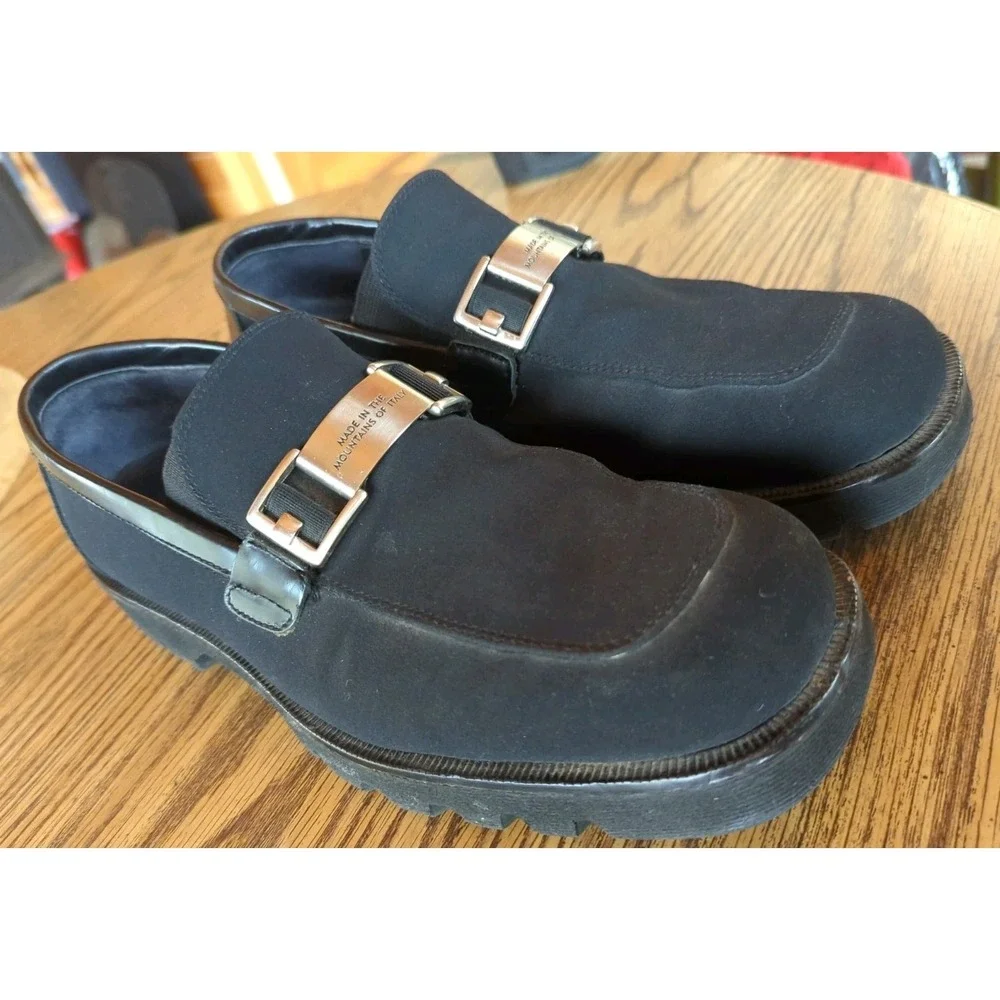 DONALD J. PLINER ELTON BLACK DISTRESSED‎ LEATHER LOAFERS MENS USA